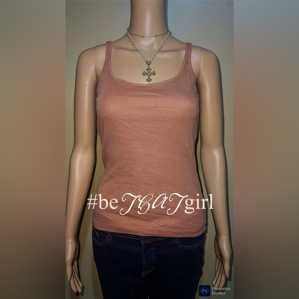 Sparkly Rose gold H&M tank top